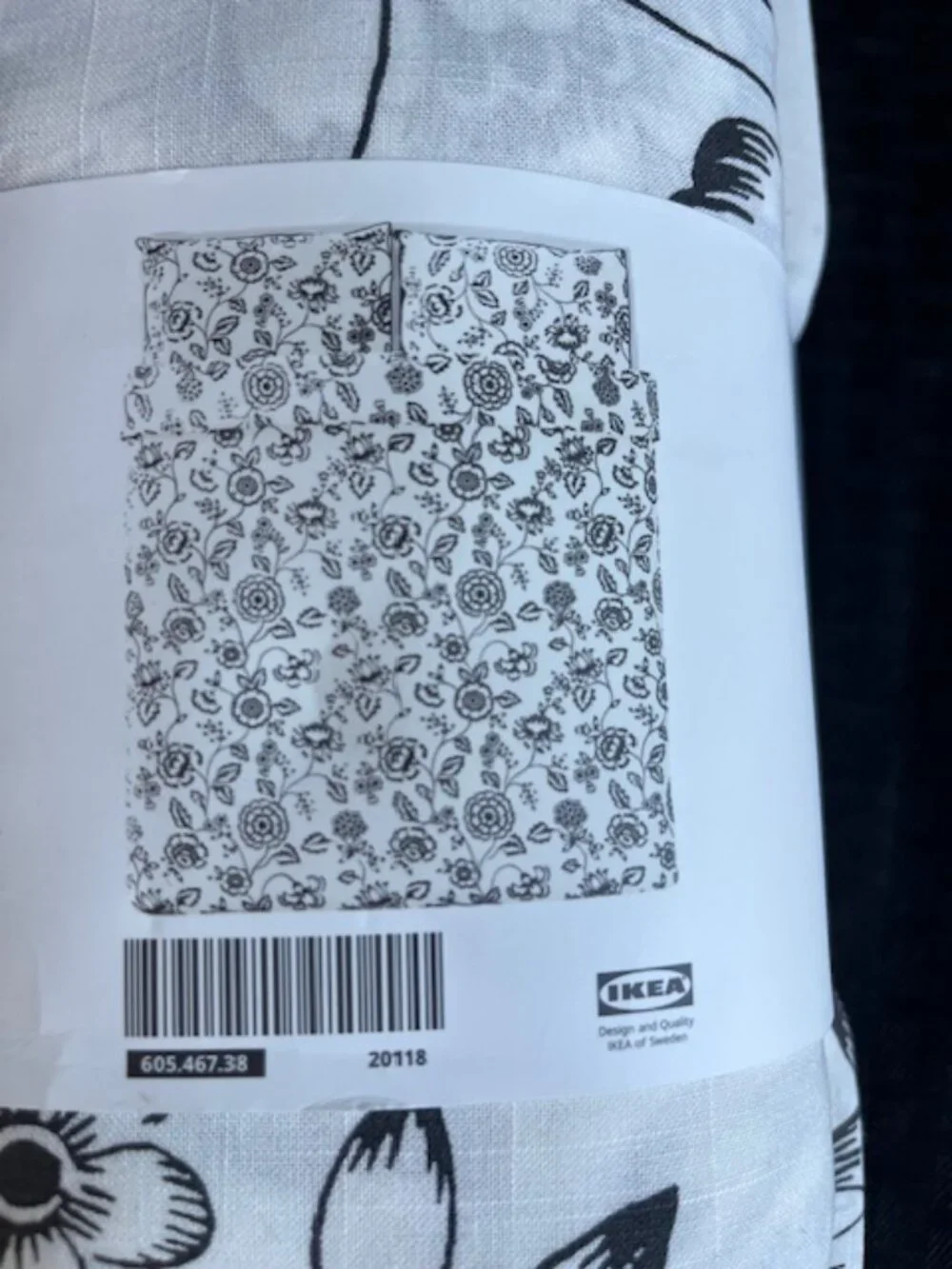 NEW ~IKEA ~ FULL/QUEEEN ~ 100% Cotton ~ JUNGFRUNAVA Duvet Cover + 2 Pillowcases